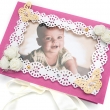 фото Коробочка для памятных мелочей с фотографией малыша в розовом цвете