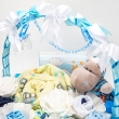 фото Красивая подарочная корзина для новорожденного "Мой бегемотик"