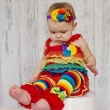 фото Красочная повязка на голову ребенка "Счастье"